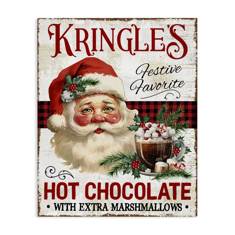 Art mural sur toile Kringle's Hot Chocolate par Creatif Belle, H 48 po x l 48 po