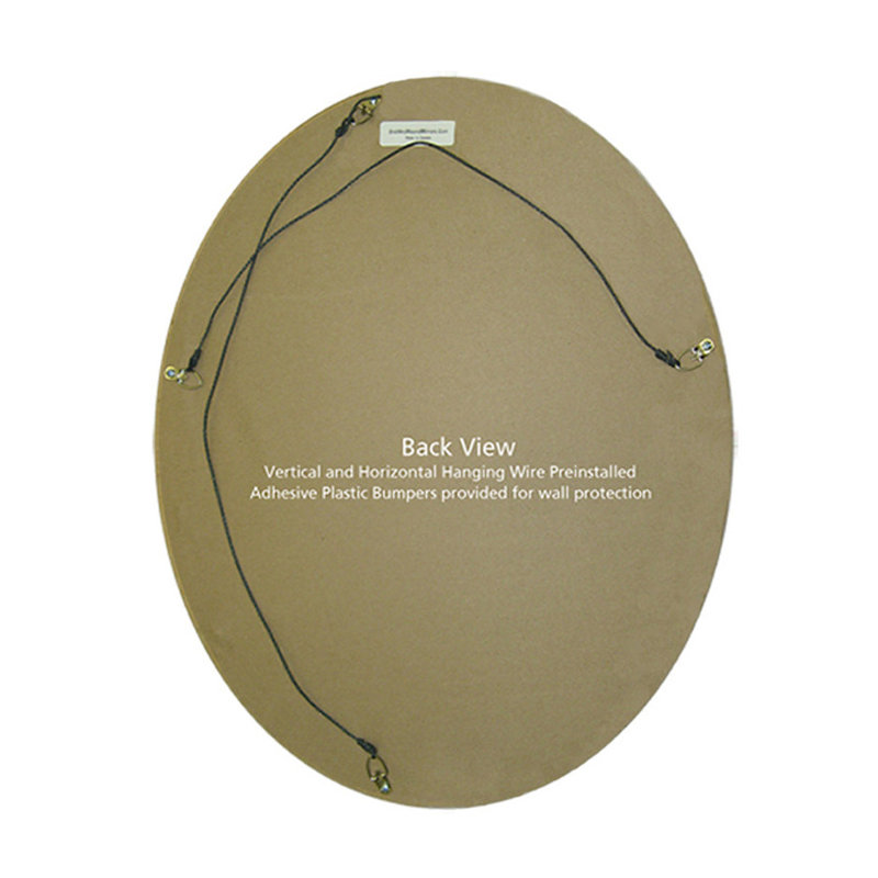 Newburyport Oval Mirror, 19" x 25", Desert Gold