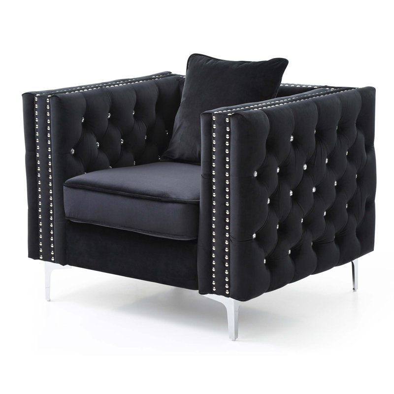Fauteuil élégant Sleek, Noir