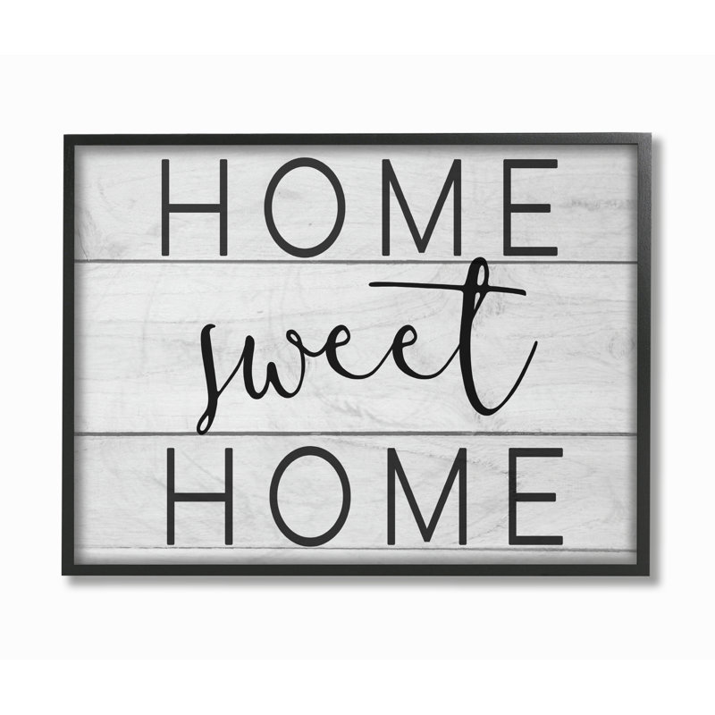 «Home Sweet Home Planks» par Daphne Polselli - impression d'art textuel, H 14 po x l 11 po x P 1,5 po