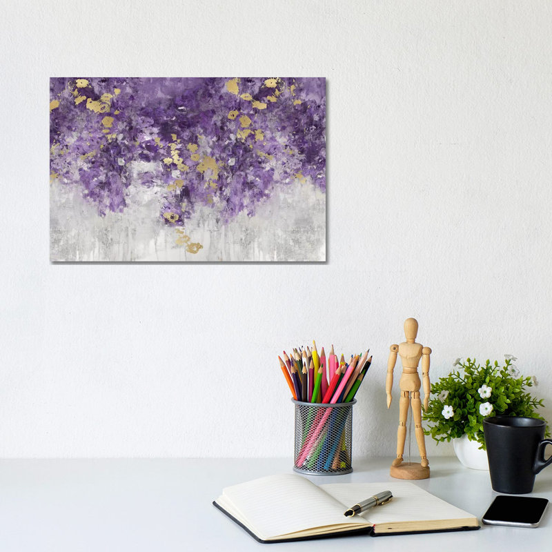 Charmed Purple 1 Piece Painting on Canvas, 20.32 cm H x 30.48 cm W, Wrapped Canvas