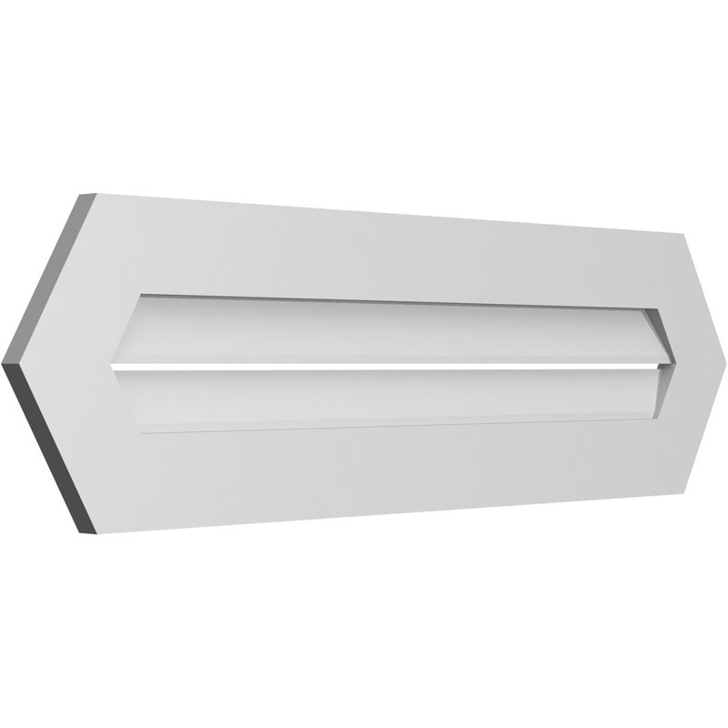 Évent horizontal fonctionnel à pignon en uréthane à surface horizontale Signature, H 12 po x l 42 po x P 1 po