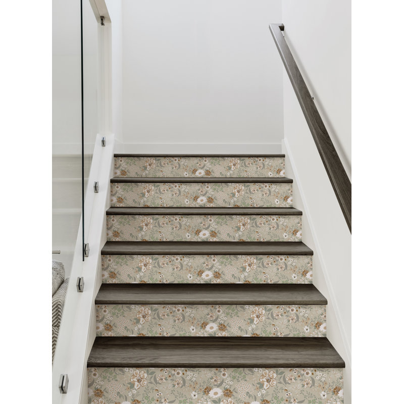 Montant d'escalier en vinyle Earthy Botanics, H 7,5 po x l 48 po, Clair