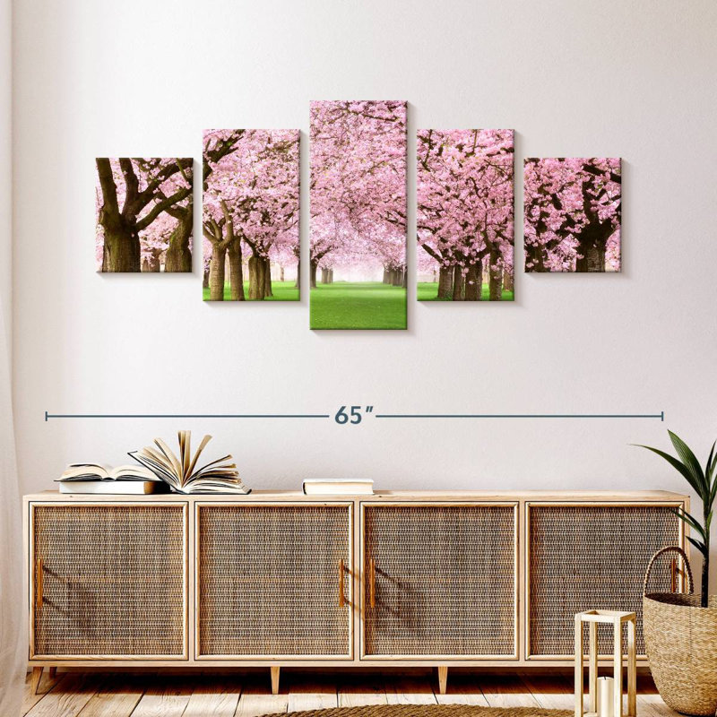 Cherry Blossom Lane, 24" H x 55" W
