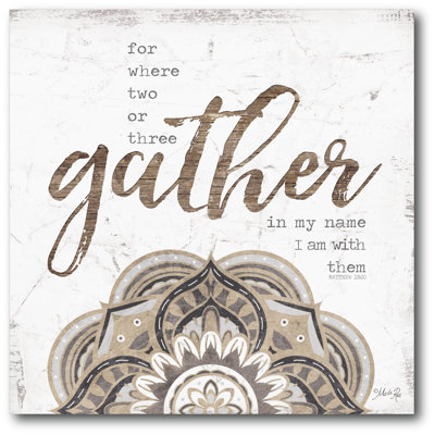 « gather », art textuel sur toile tendue