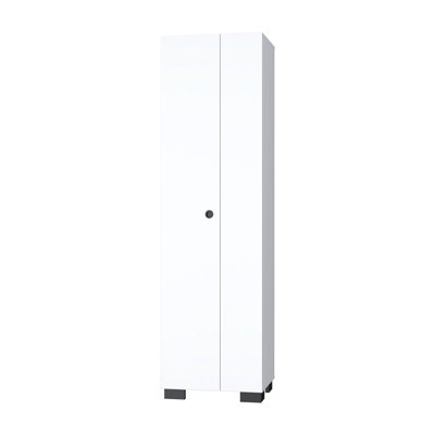 Armoire à balais avec tablettes de rangement