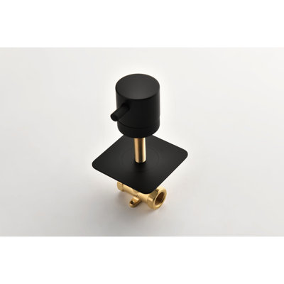 3/4" Volume Control Valve For Shower. Adjustable Brass Handle. Rust And . Matt Black. Effortless Mount. 3.44in X 2.2in, 1.82lb Cast Metal Shower Control. Corrosion Resistance. Rust Proof. Trouble-