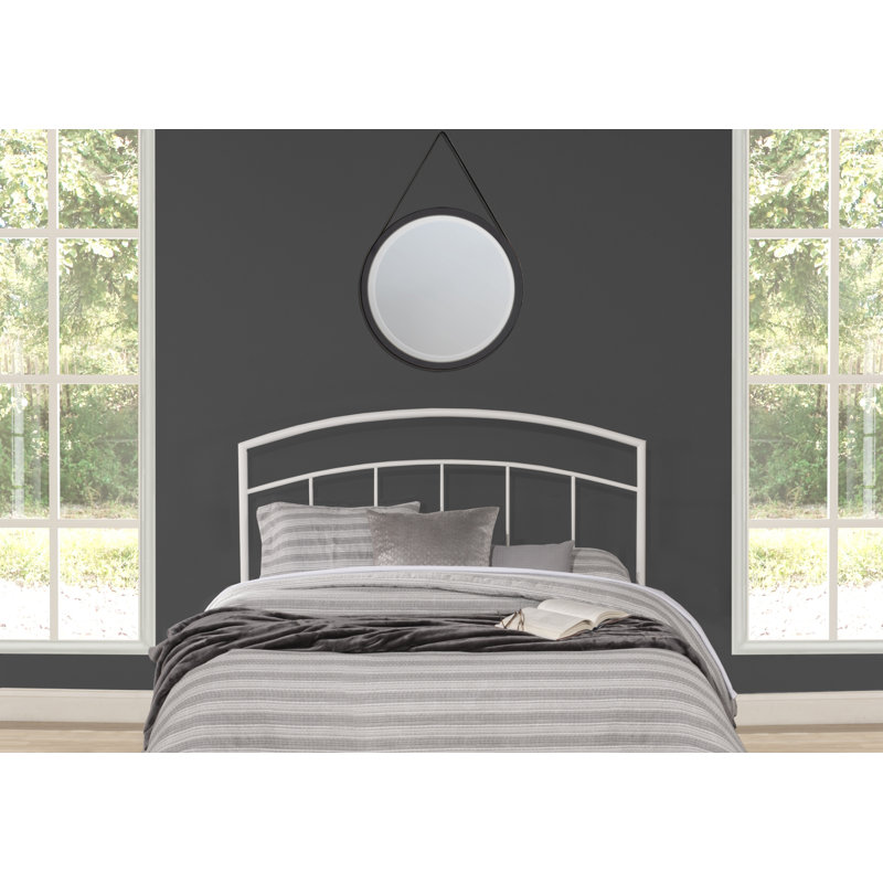 Amielle Metal Spindle Headboard Only, Full / Queen, Textured White