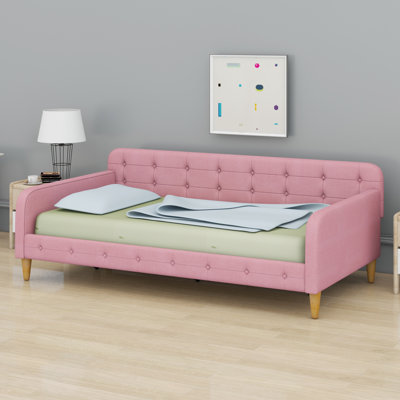 Upholstered Daybed With 4 Support Legs
