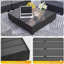Table basse d'extérieur carrée 29 po en métal noir