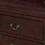 Commode Louis Philip 1 tiroir 6 pièces à finition cerisier en bois massif