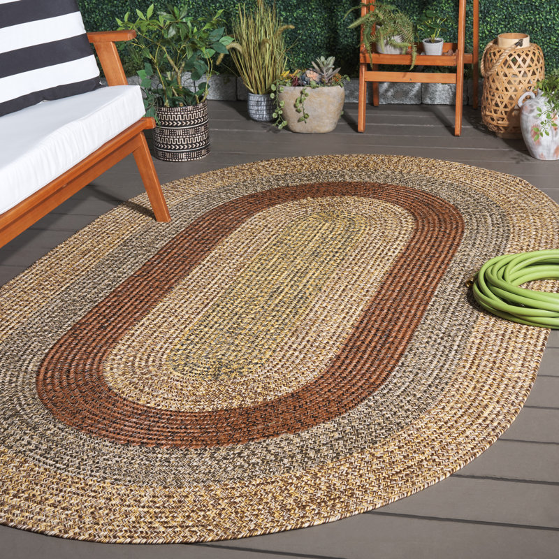 Tapis intérieur / extérieur lavable à la machine Performance, Ovale 5 pi x 8 pi