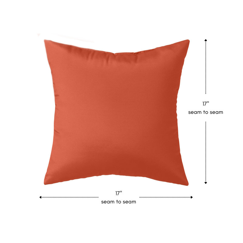 Covington Outdoor Square Pillow Cover & Insert, Rust