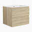 Meuble-lavabo mural 24 po avec lavabo en céramique, 2 tiroirs à fermeture en douceur 24 po-141854844-141854818