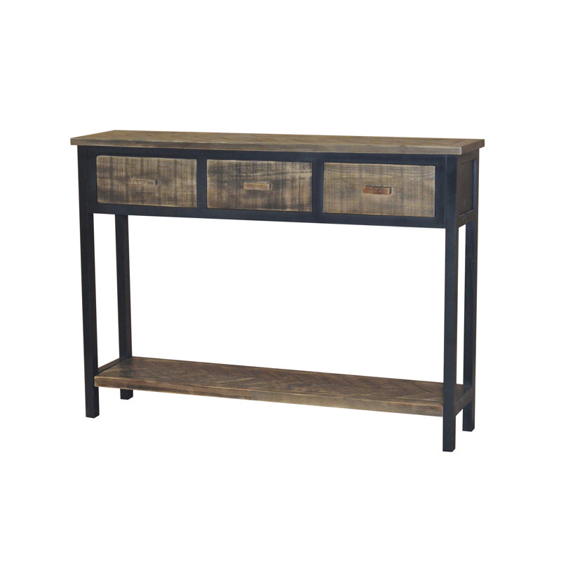 Table Console Wovenwood, Gris-noir