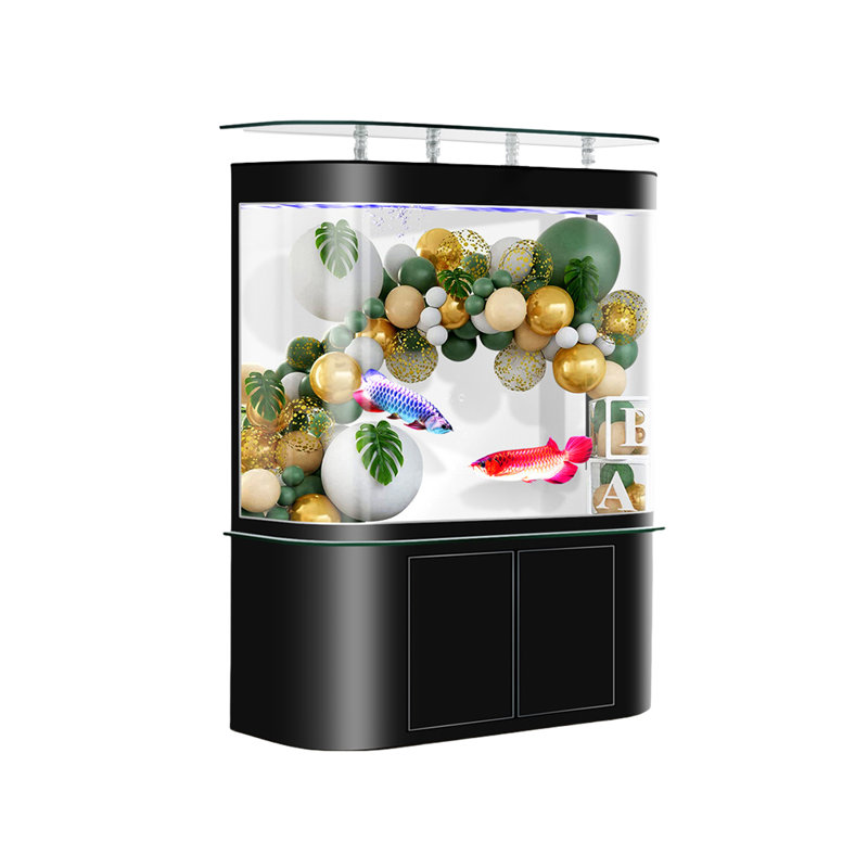 Aquarium Minimalist, H 66,1 po x l 59 po x P 19,6 po, Noir