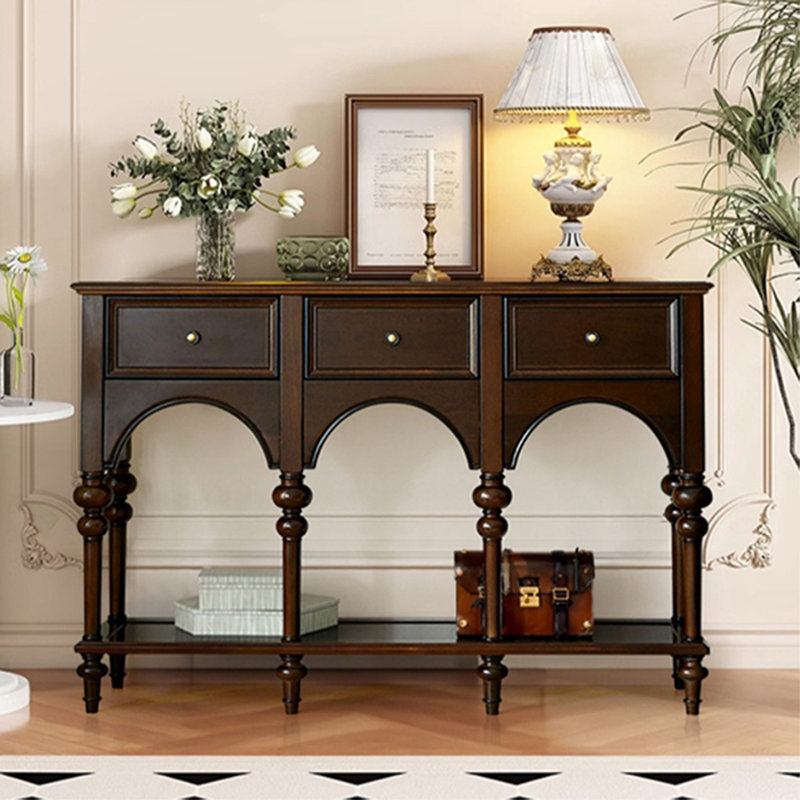 American-style minimalist console table, 36.22" H x 51.18" W x 13.78" D