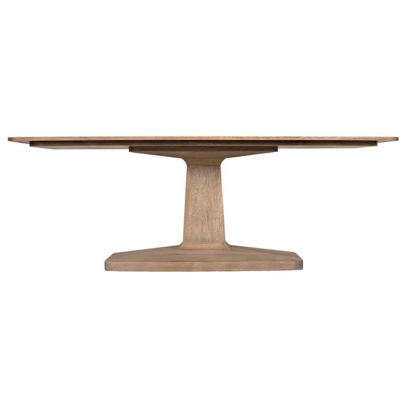 Travis Walnut Wood Dining Table, Washed Walnut