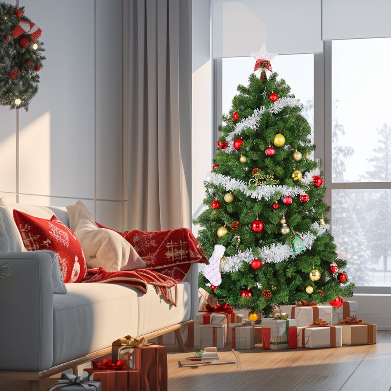 Arbre de Noël artificiel 6 pi avec base, Non