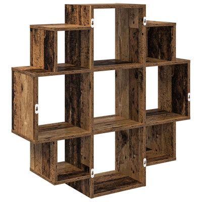  Wall Shelf with Shelf with Storage Engineered Wood Display Modern Decor