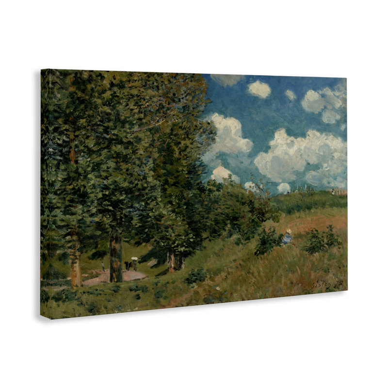 Art mural classique sur toile paysage nuageux par Alfred Sisley, H 20 po x l 30 po