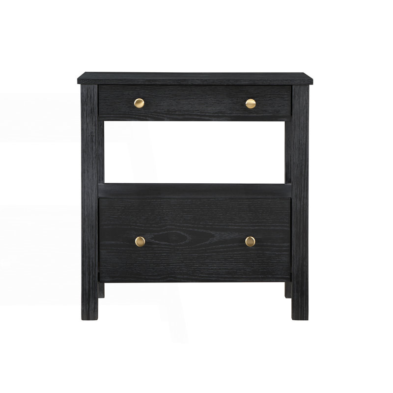 Table de chevet 2 tiroirs avec tablette