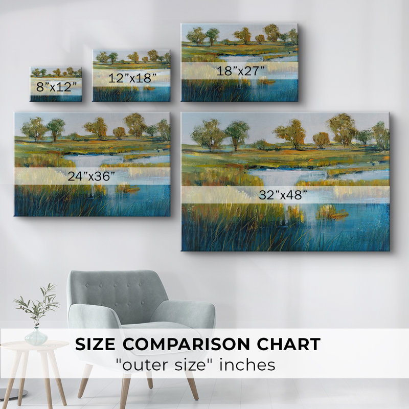 Marshland View IV -Galery Enveloppé Cavas, 32 x 48