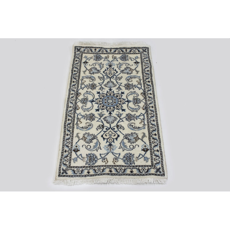 One-of-a-Kind 2'4" X 4' New Age Wool Area Rug in Cream