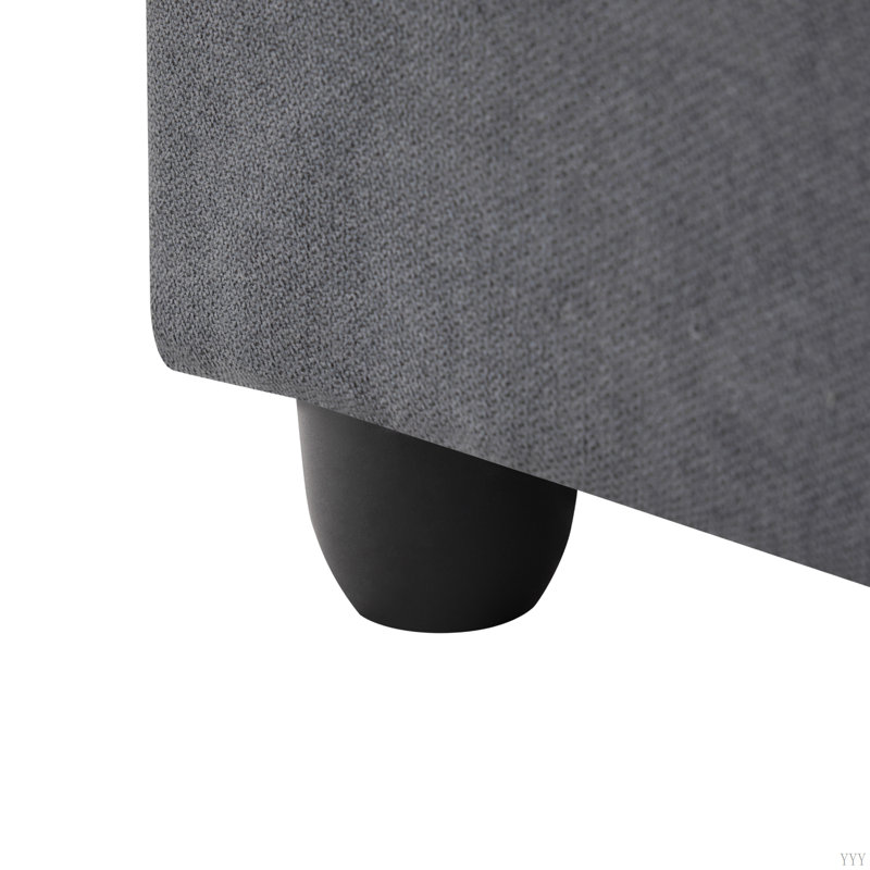 Krystynn Upholstered 89'' Sofa, Dark Gray