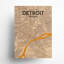« detroit »-impression d’art graphique sans cadre sur papier-31736915