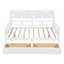 Lit de jour, support en lattes de bois, avec tablettes de chevet et deux tiroirs-2138379125-2138379127