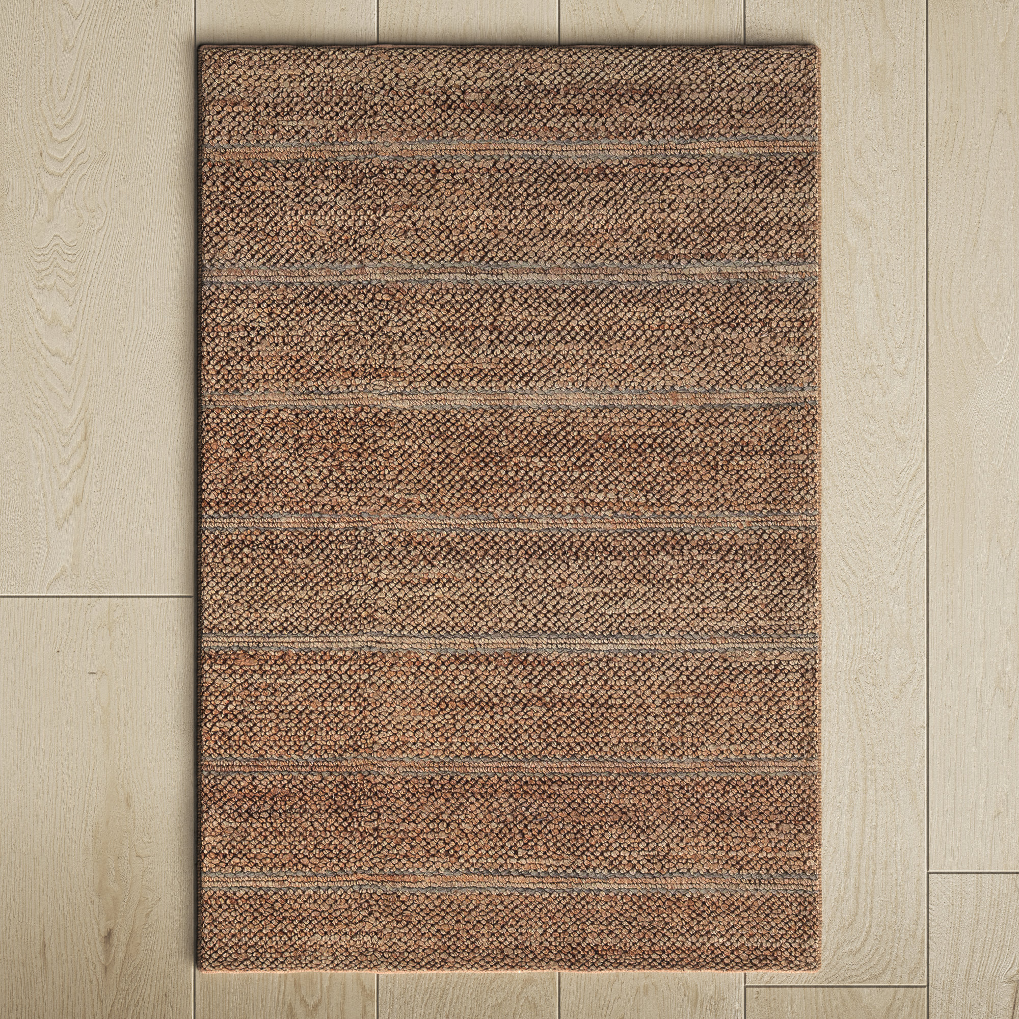 Beamond Handmade Jute / Sisal Brown Rug, Rectangle 2' x 3'