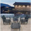Patio Furniture Outdoor Chair And Ottoman 5 Pieces Rattan Seating Group with Cushions