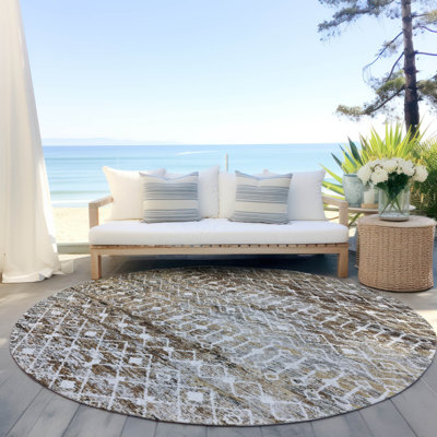 Tapis intérieur / extérieur brun Calandria