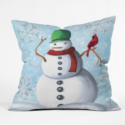 Madart Inc Winter Cheer Throw Pillow