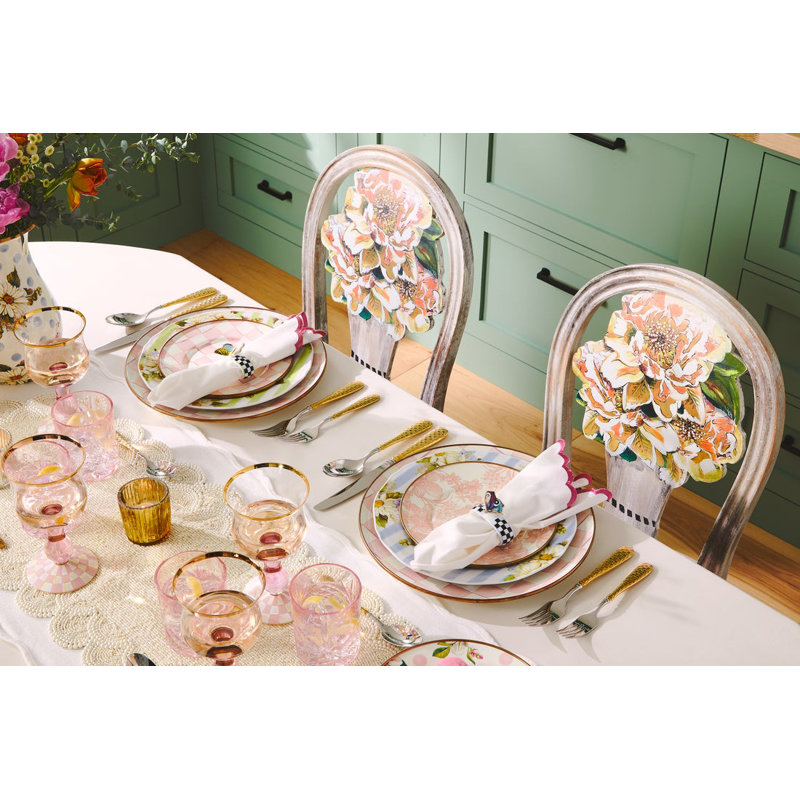 Rosy English Garden Enamel Salad/Dessert Plate