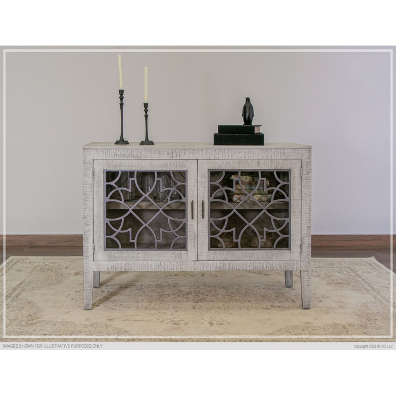 Gitzel 53.5'' Solid Wood Console Table, Gray