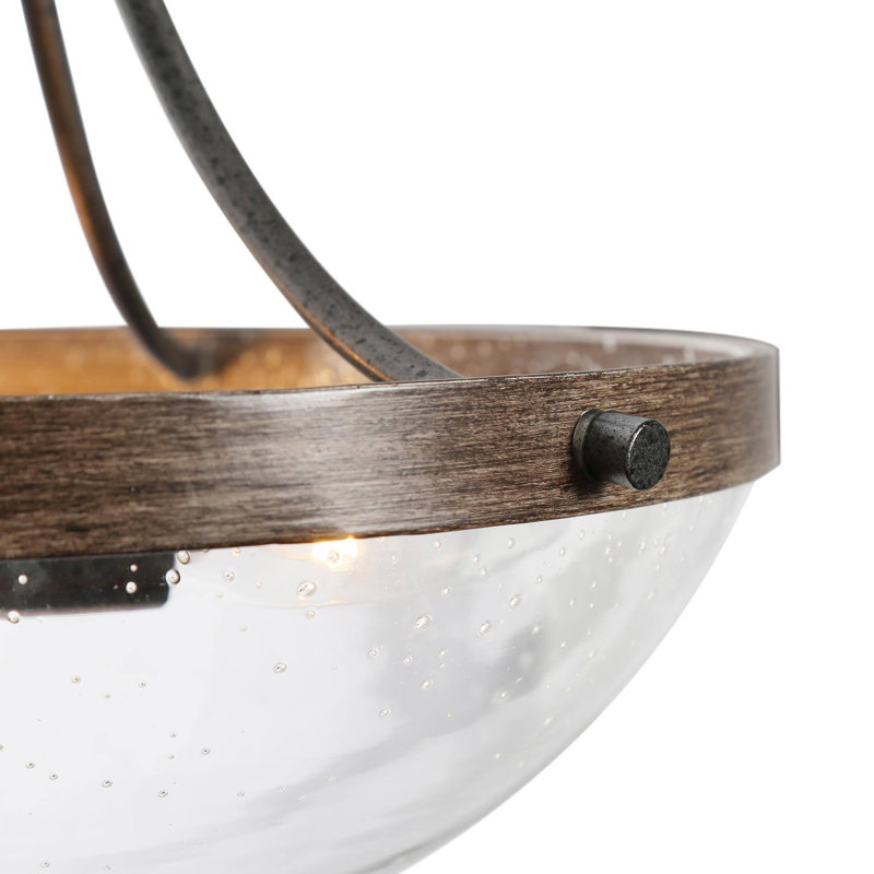 Luminaire suspendu bol simple à 3 lumières Rae