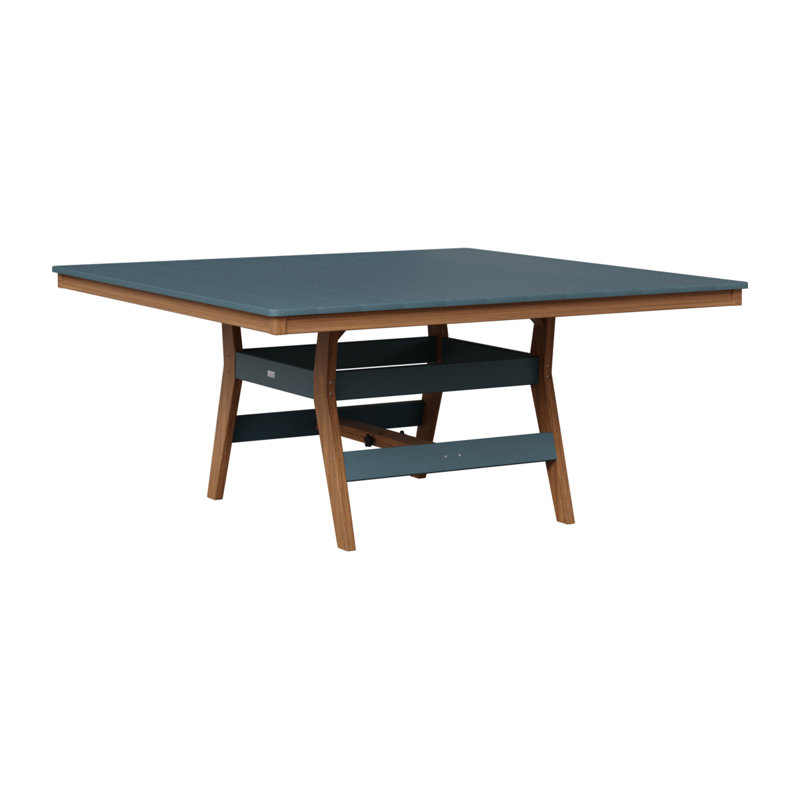 Table de salle à manger carrée 66 "Berlin Gardens Harbor, Acajou antique, Ardoise