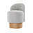 Stylish Pouffe with Wooden Legs, Grey Color, 26.0 in Height x 18.5 in Diameter | 50% Cotton / 50% Linen Fabric, 35 DNS Orthopedic Sponge, Sitting Height: 17.3 in | Perfect for Living Room, Bedroom, & Relaxation-2063897072