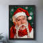 Art mural rétro noir avec père Noël-1425561450