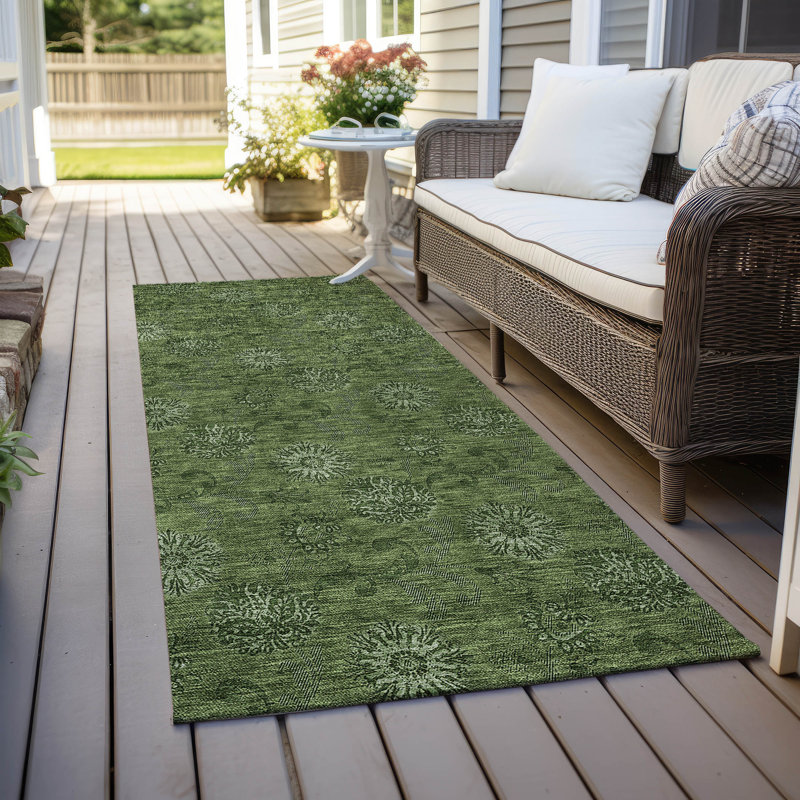 Tapis intérieur / extérieur en polyester Malchow, Tapis de couloir 2 pi 3 po x 7 pi 6 po
