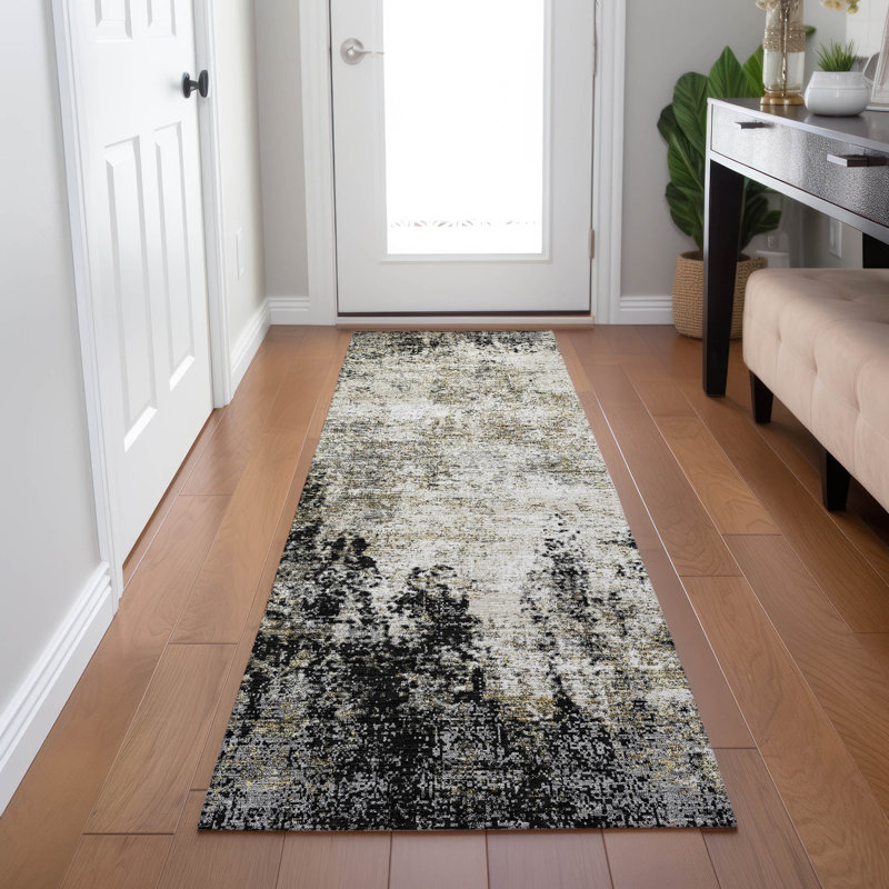 Aleighna Area Rug with Non-Slip Backing, Runner 2'3" x 7'6"