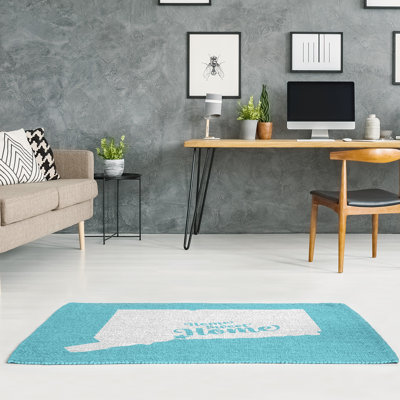 Tapis bleu de new refuge home