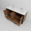 Rustic Barnwood Double Bath Vanity 60 In. W X 22 In. D, Cultured Marble Top And Faucet Set