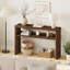 Console à 2 niveaux 47,36 po Aust avec rangement ouvert, canapé en bois pour le salon, l'entrée et le couloir Aust-347903334