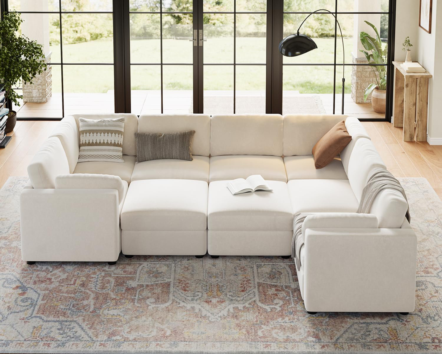 Latitude Run® U-Shaped Modular Sectional Sofa, Oversized 9 Seat Couch ...
