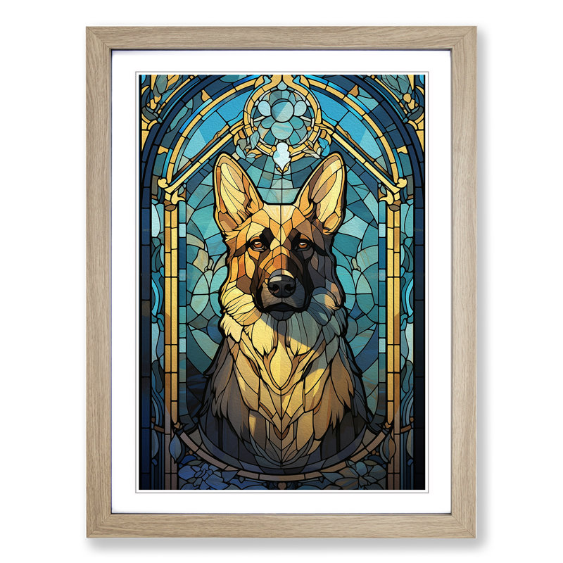 Single Picture Frame Print on Wood, 34cm H x 25cm W, Oak Framed