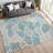 Machine Washable Indoor/Outdoor Jozwiak ACN2384 Floral Rug-1838126376