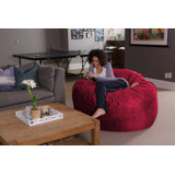 Bean Bag Chair - Shredded Foam Filled Round Pouf Chair - Plush, Ultra Soft Memory Foam Filled Bean Bag Chair with Microsuede Cover - Stuffed Foam Filled Furniture and Accessories for Dorm Room - Multiple sizes 5 Ft or 6 Ft